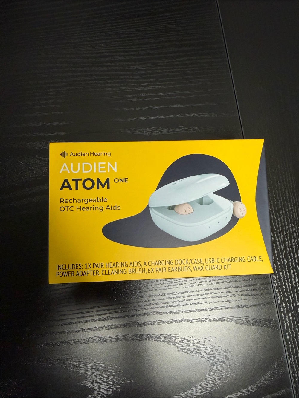 Audien Atom ONE Rechargeable OTC Hearing Aids – Open Box